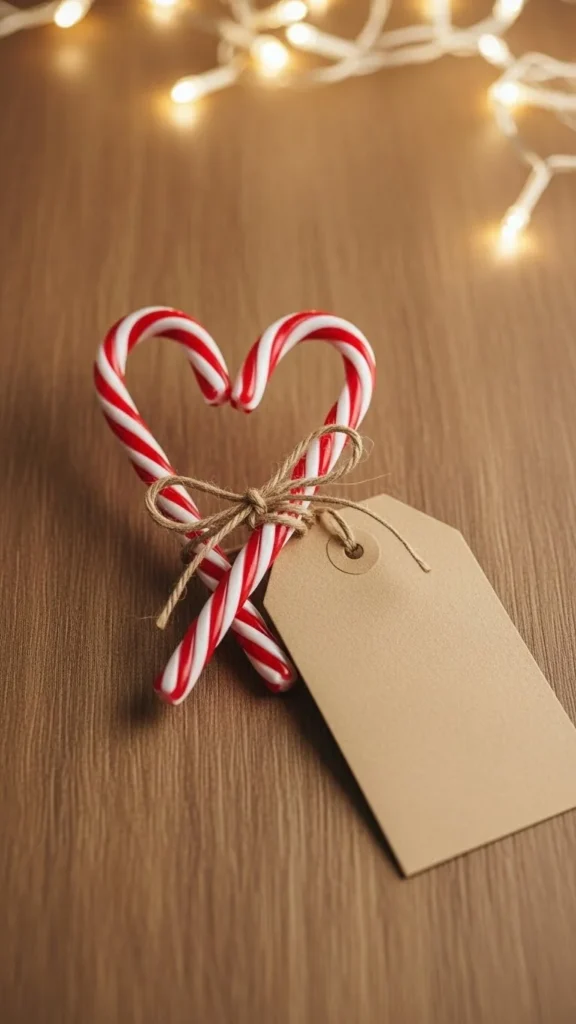Candy Cane Heart With Gift Tag