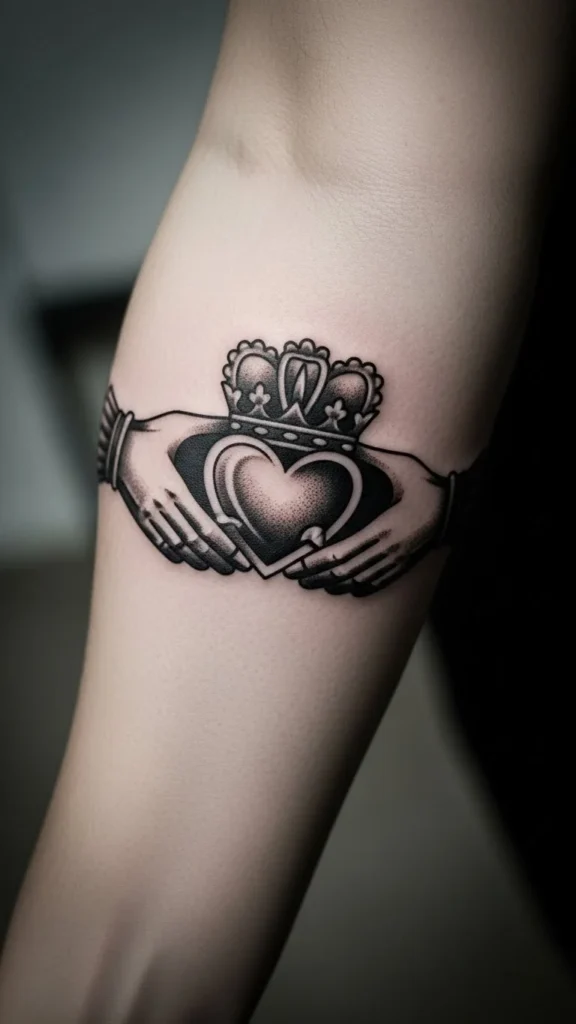 Blackwork Claddagh