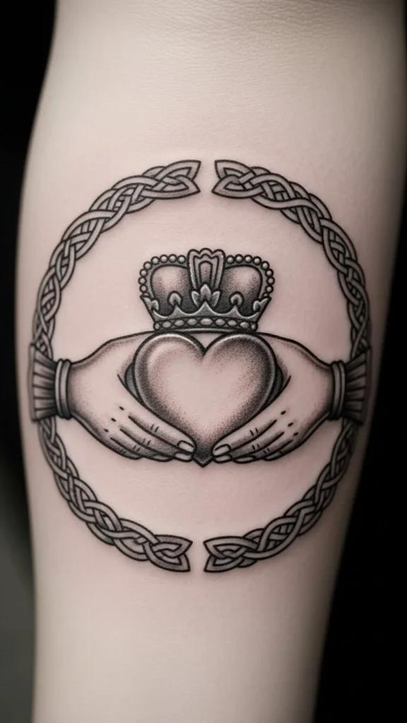 Claddagh With Celtic Border