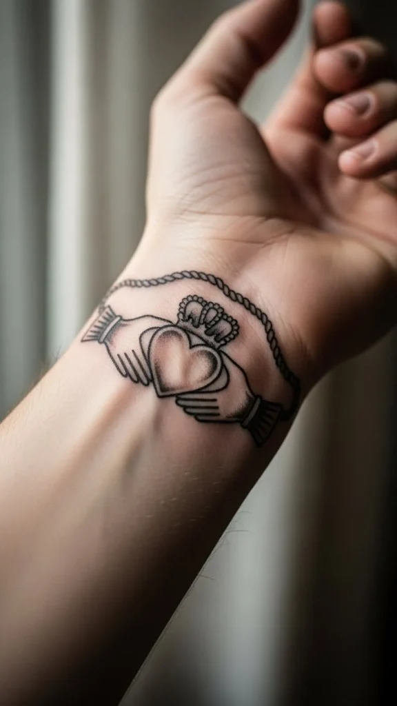 Claddagh With Rope Detail