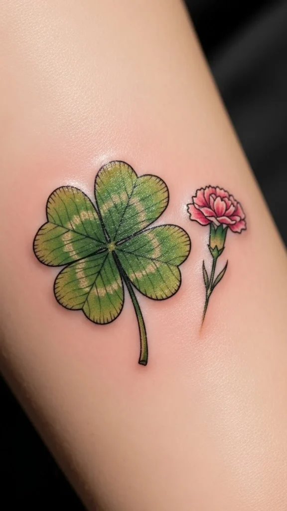 Clover with Birth Flower