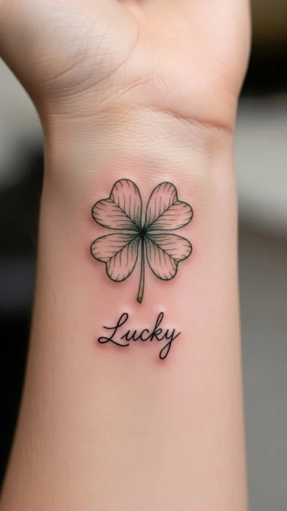 Clover with Script Word