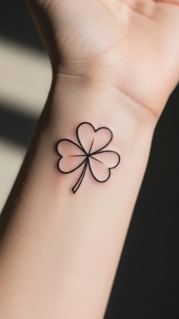 Fine Line Shamrock Outline