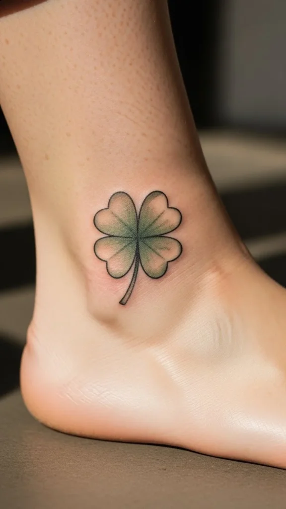 Green Ink Clover Accent