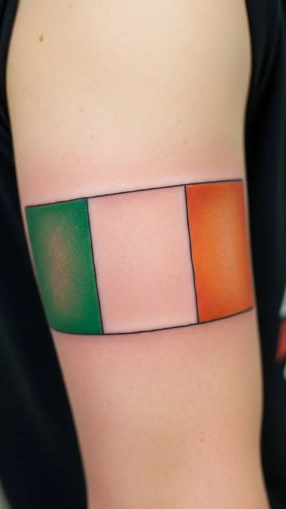 Irish Flag Band Around the Arm