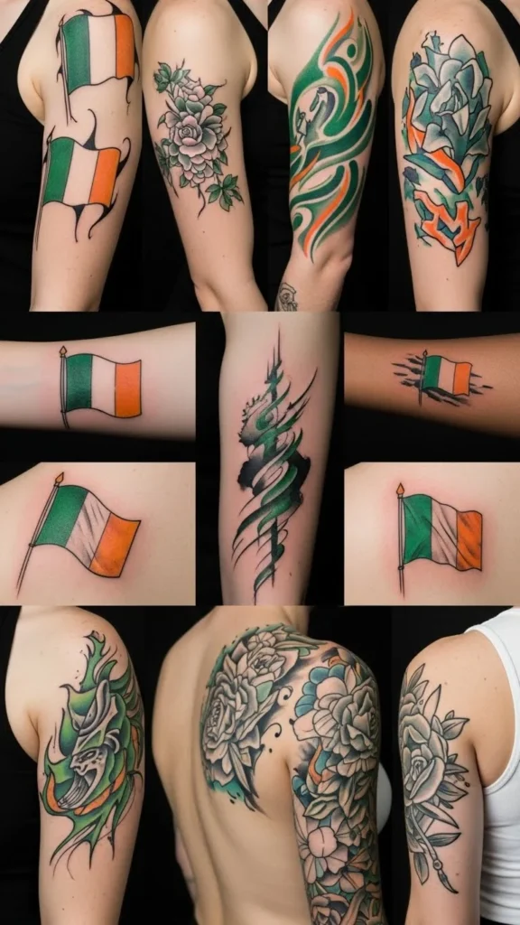 Irish flag tattoos