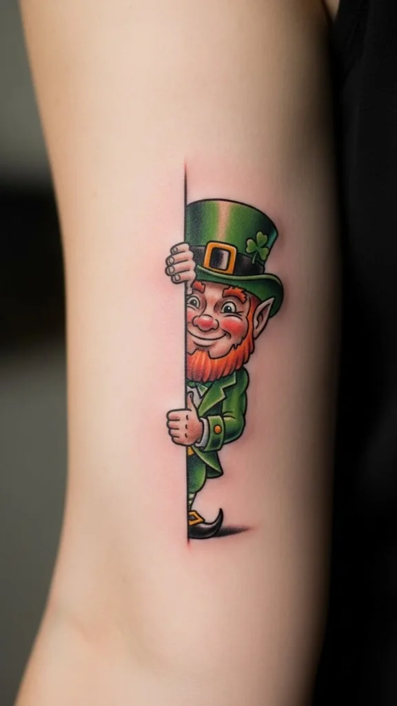 Leprechaun Peek-Out Tattoo