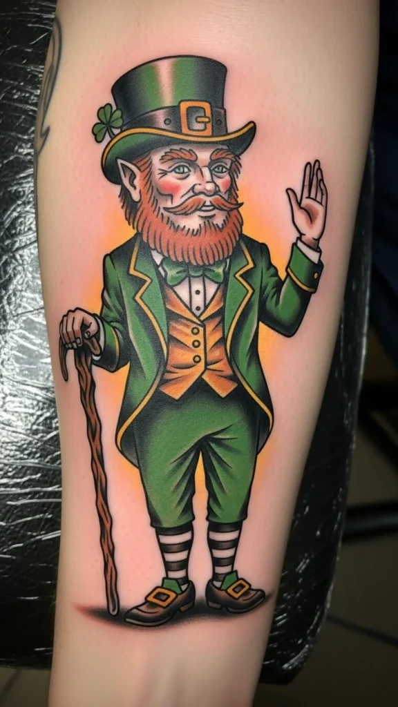 Leprechaun With Walking Stick