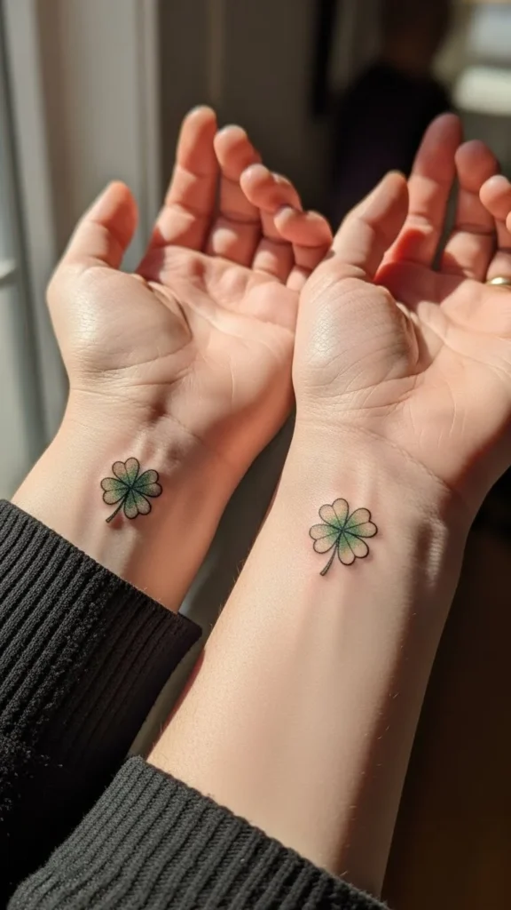 Matching Clover Tattoos