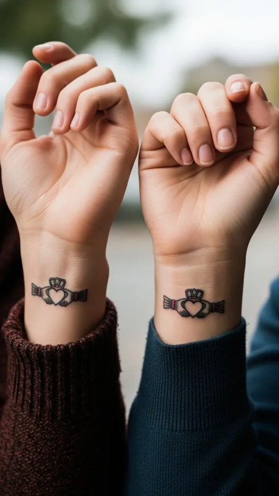 Matching Friend Claddagh Tattoos