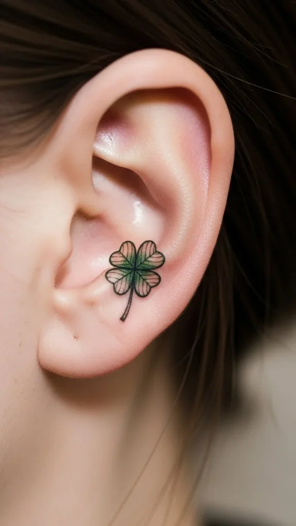 Micro Clover Behind the Ear