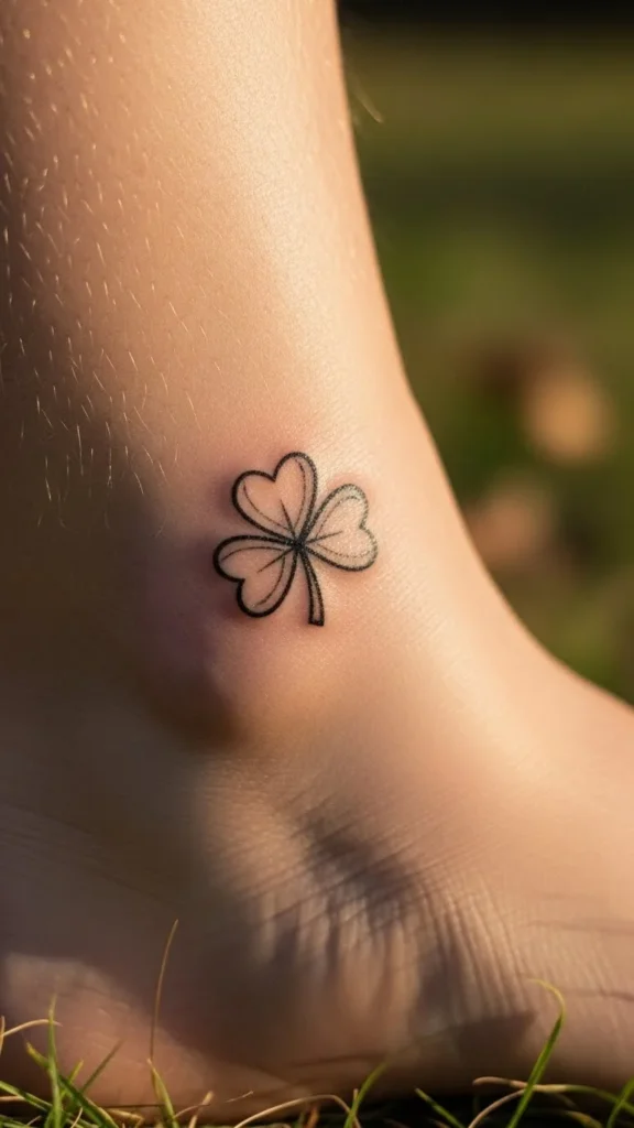 Shamrock Ankle Tattoo