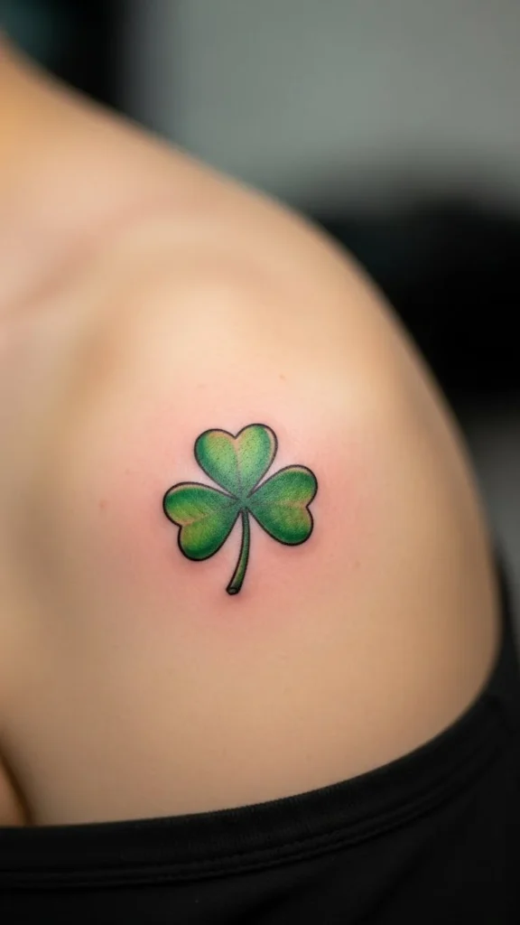 Shamrock Shoulder Tattoo