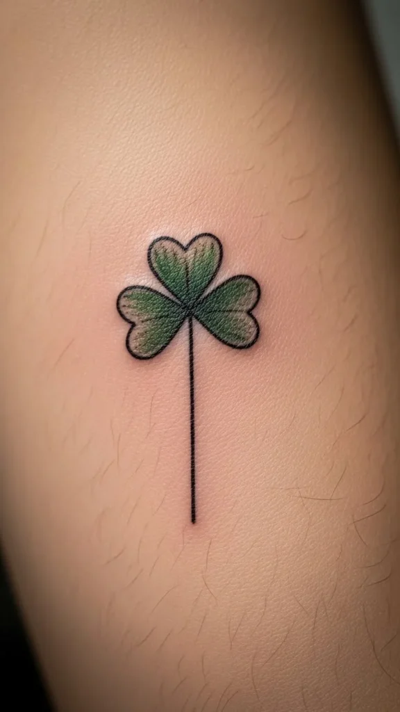 Shamrock with Line Stem