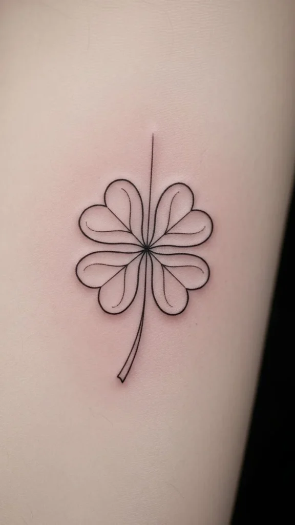 Single Needle Clover Outline