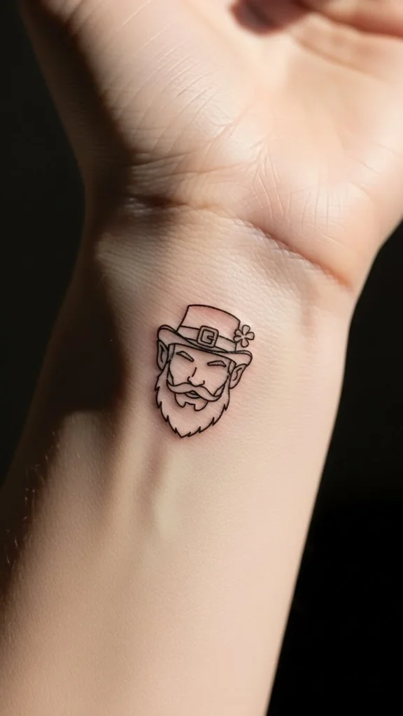 Tiny Leprechaun Face Outline