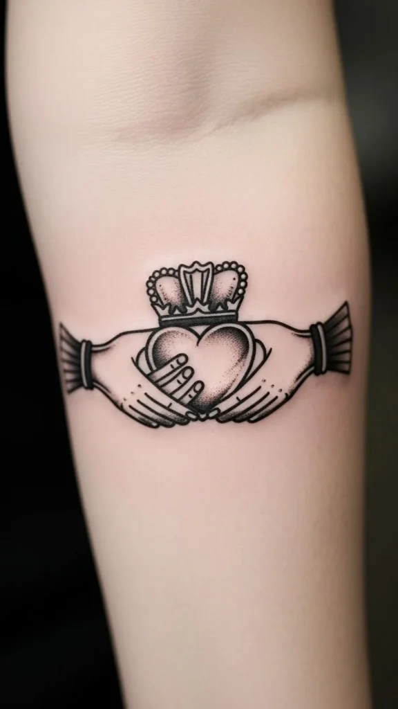 Vertical Claddagh Design