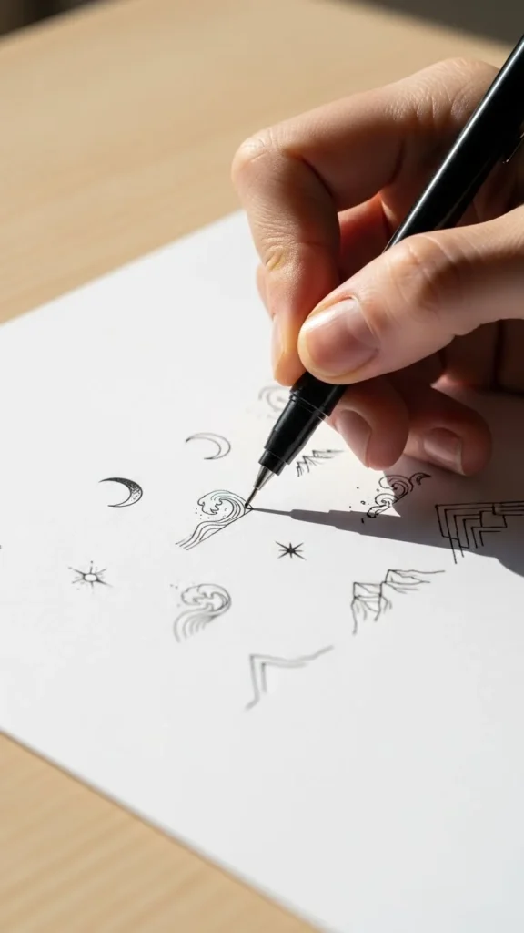 how to draw small tattoos