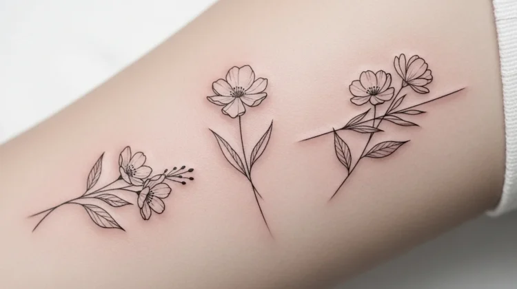 21 Soft Spring Nature Fine Line Tattoos That Age Well