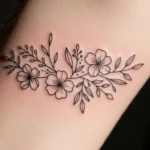 24 Clean Spring Nature Outline Tattoos That Feel Balanced