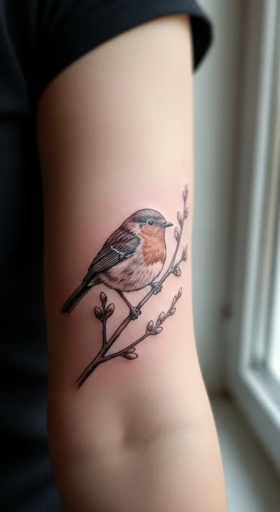 Bird on a Branch Sleeve Accent