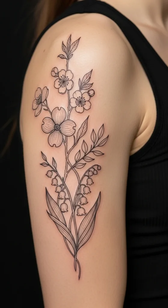 Botanical Line Drawing Style