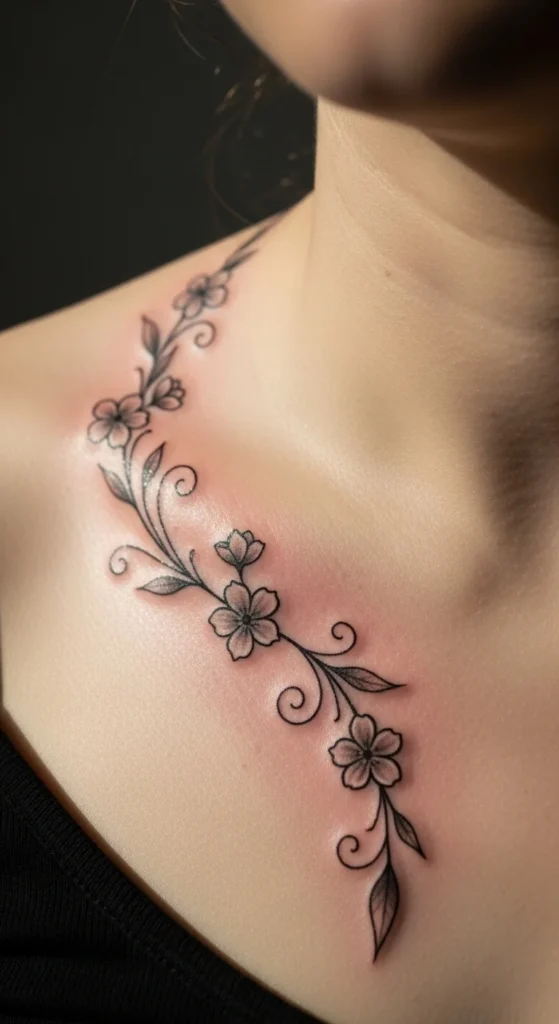 Collarbone Blooming Vine