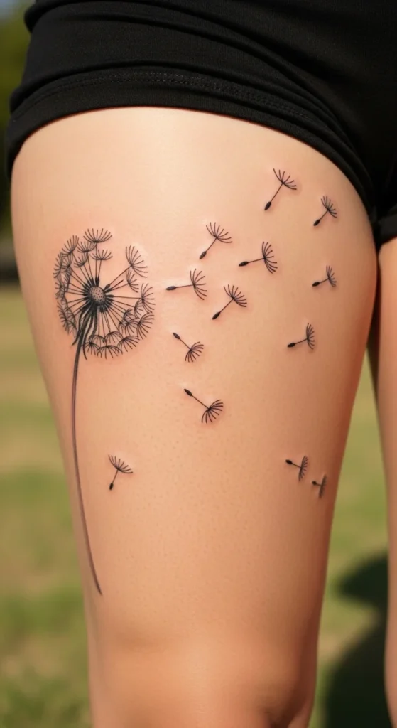 Dandelion Seeds in Motion