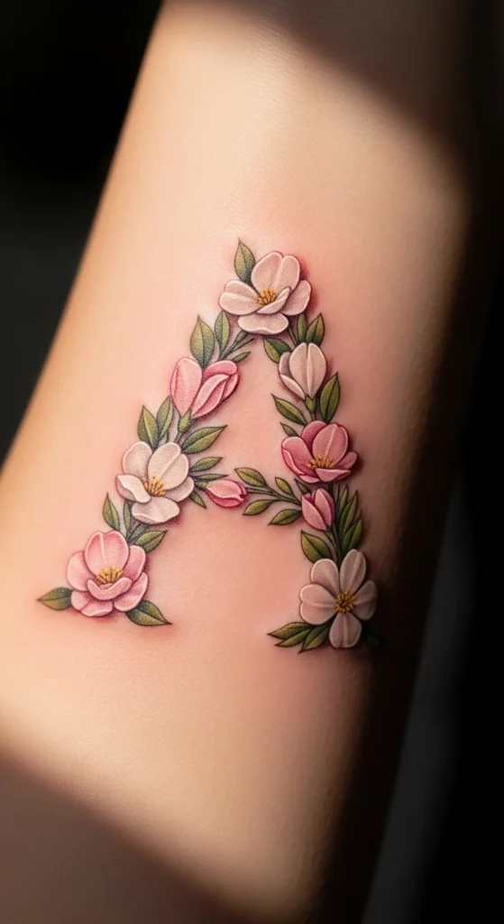 Floral Initial Hidden Design