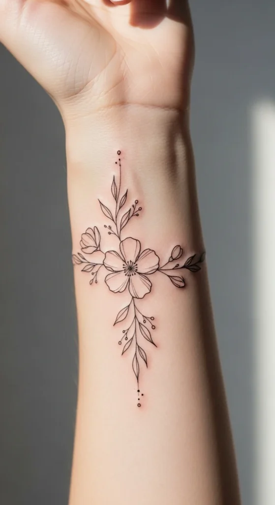 Floral Line Bracelet