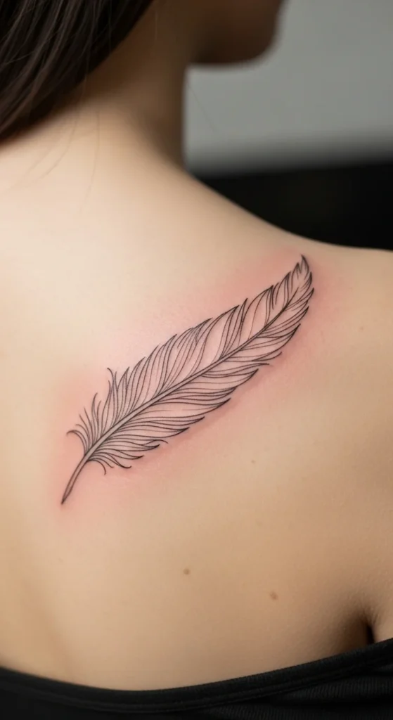 Gentle Feather Outline
