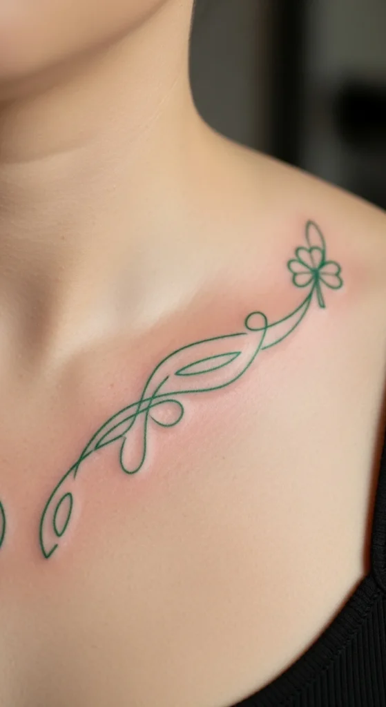 Green Heritage Quote Symbol Line