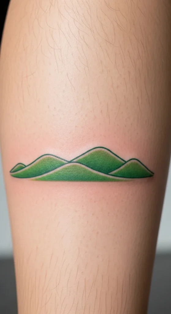 Green Hill Landscape Tattoo