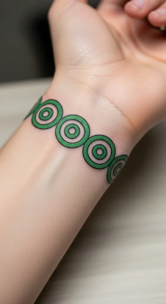 Green Spiral Wrist Band