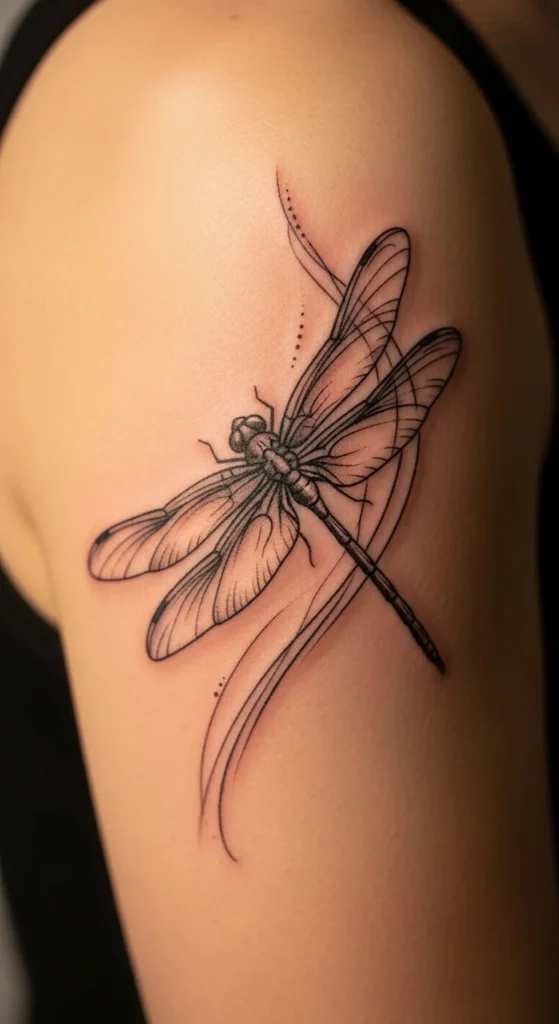 Hand-Drawn Dragonfly