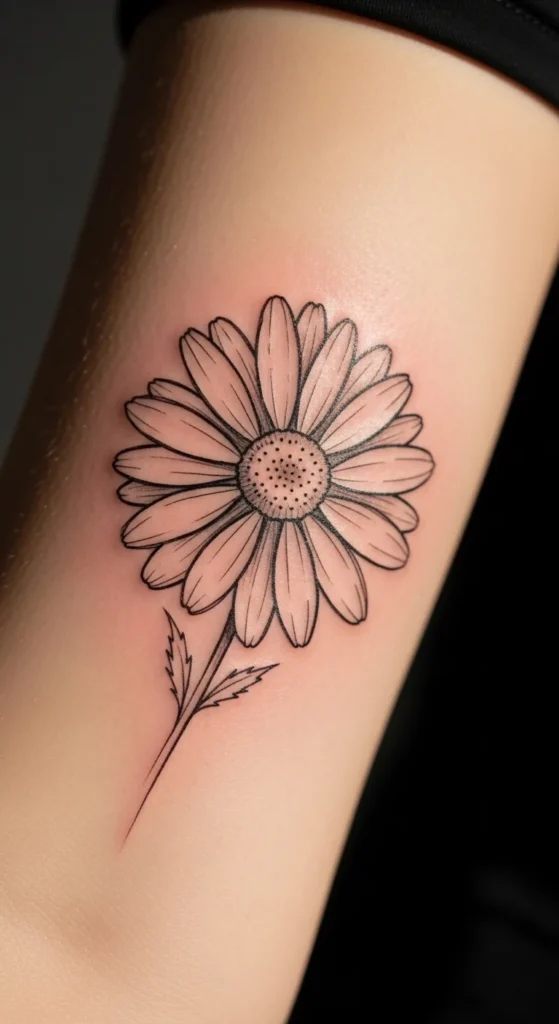 Hand-Sketched Daisy Bloom