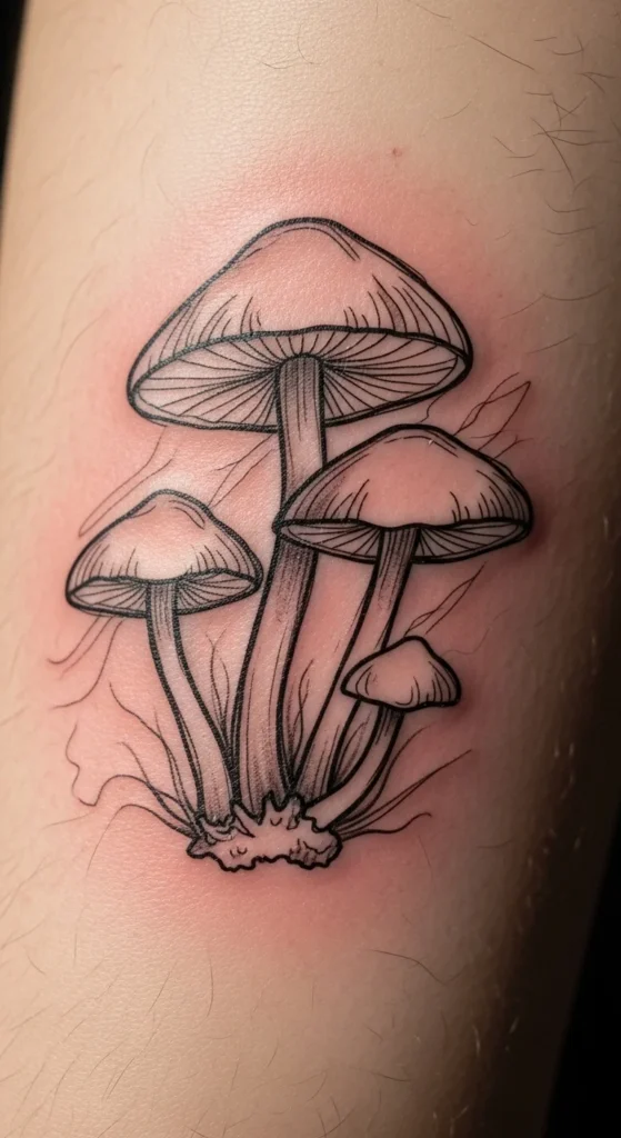 Hand-Sketched Mushroom