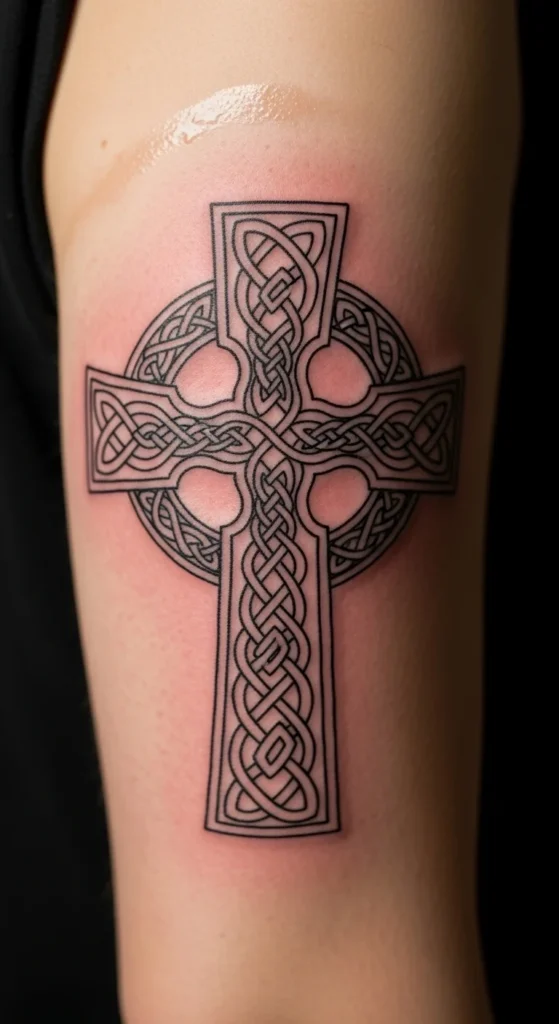 Knotwork-Focused Celtic Cross