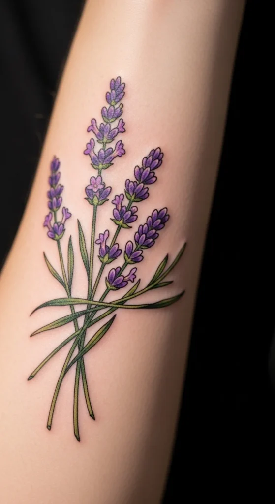 Lavender Sprigs Along the Wrist