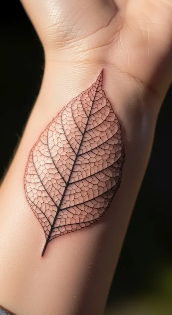Leaf Vein Tattoo