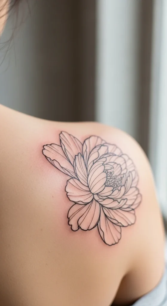 Linework Peony Petals