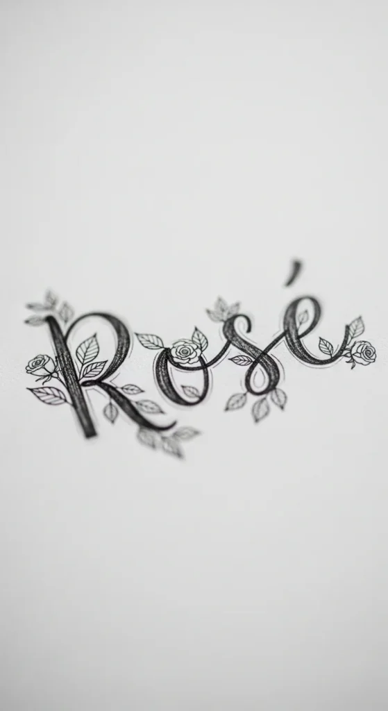 Loose Pencil Script Flower Name