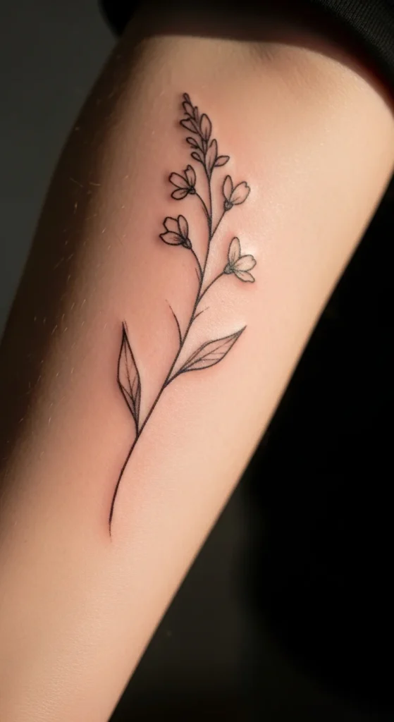 Loose Wildflower Stem Sketch