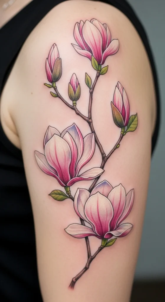Magnolia Branch Tattoo