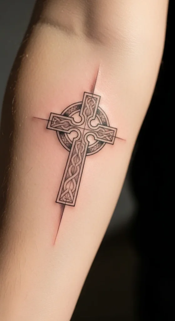 Minimal Celtic Cross With Soft Shading
