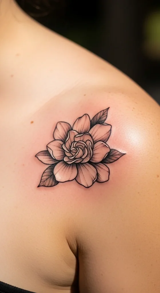 Minimal Gardenia on the Shoulder