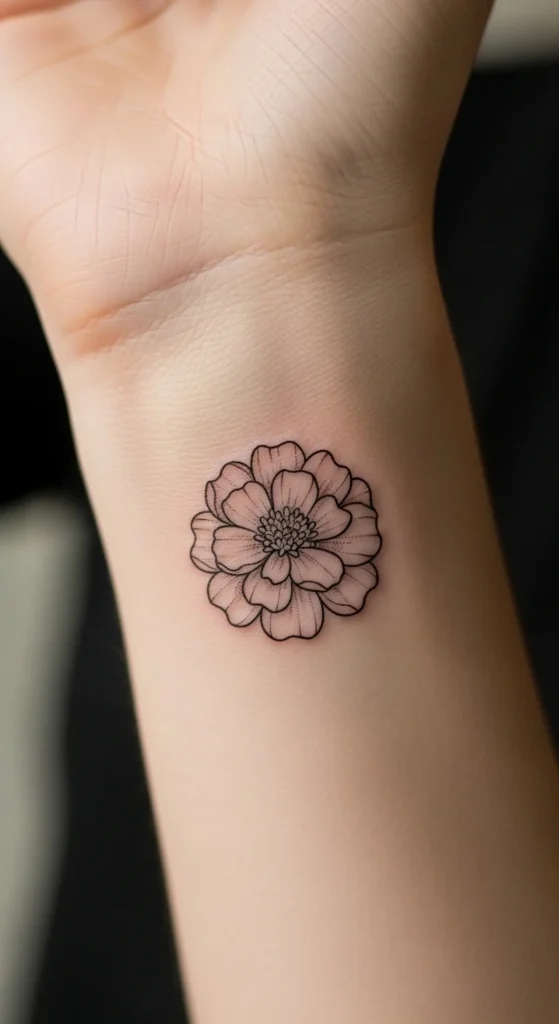 Minimal Marigold on the Wrist