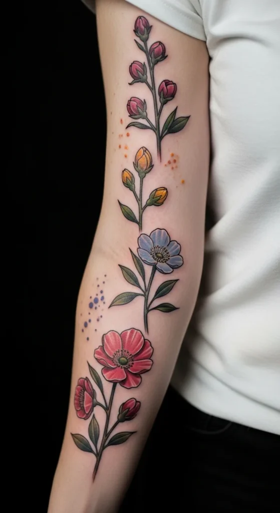 Mixed Seasonal Bloom Sleeve