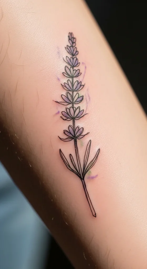 Pencil-Style Lavender Sprig