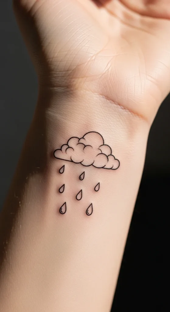 Rain Cloud Outline